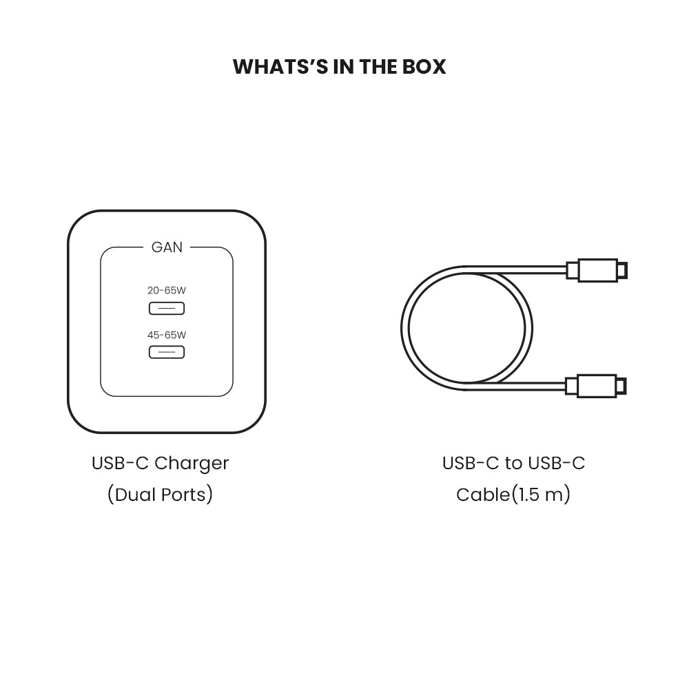 BLITZ 65 2-Port USB-C GaN Charger - 65W